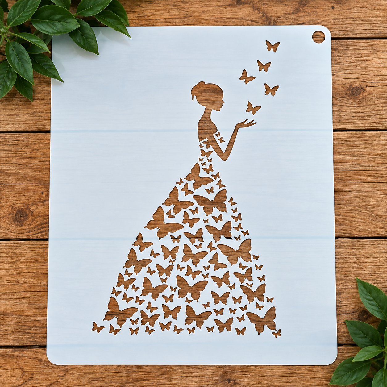 Bridal stencil butterfly bride silhouette