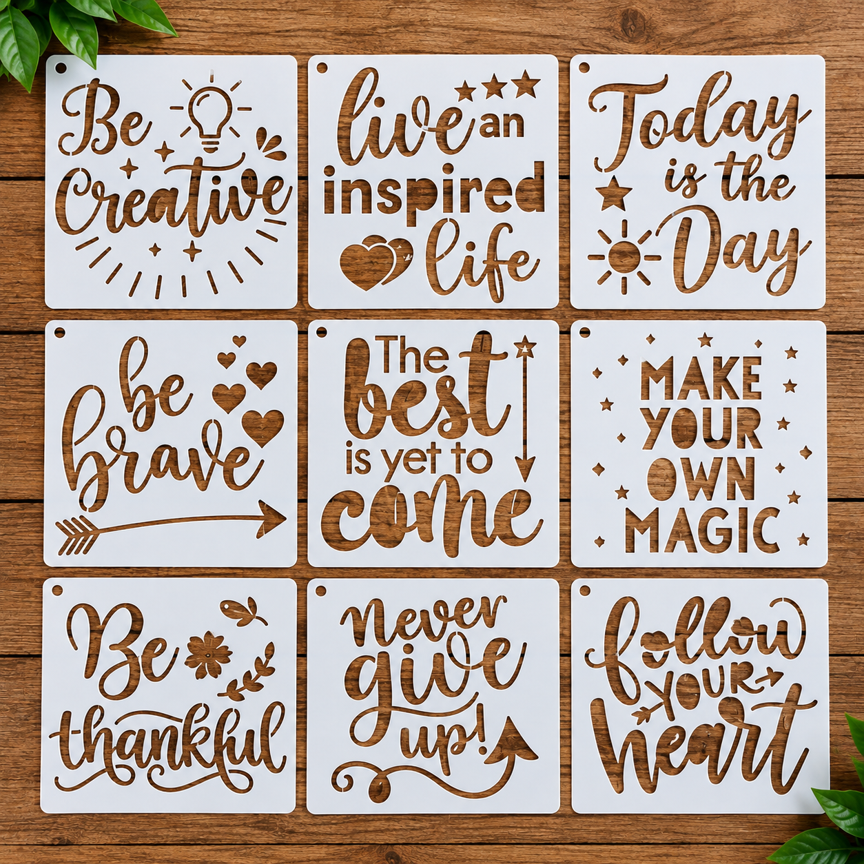 Words & Sayings stencil